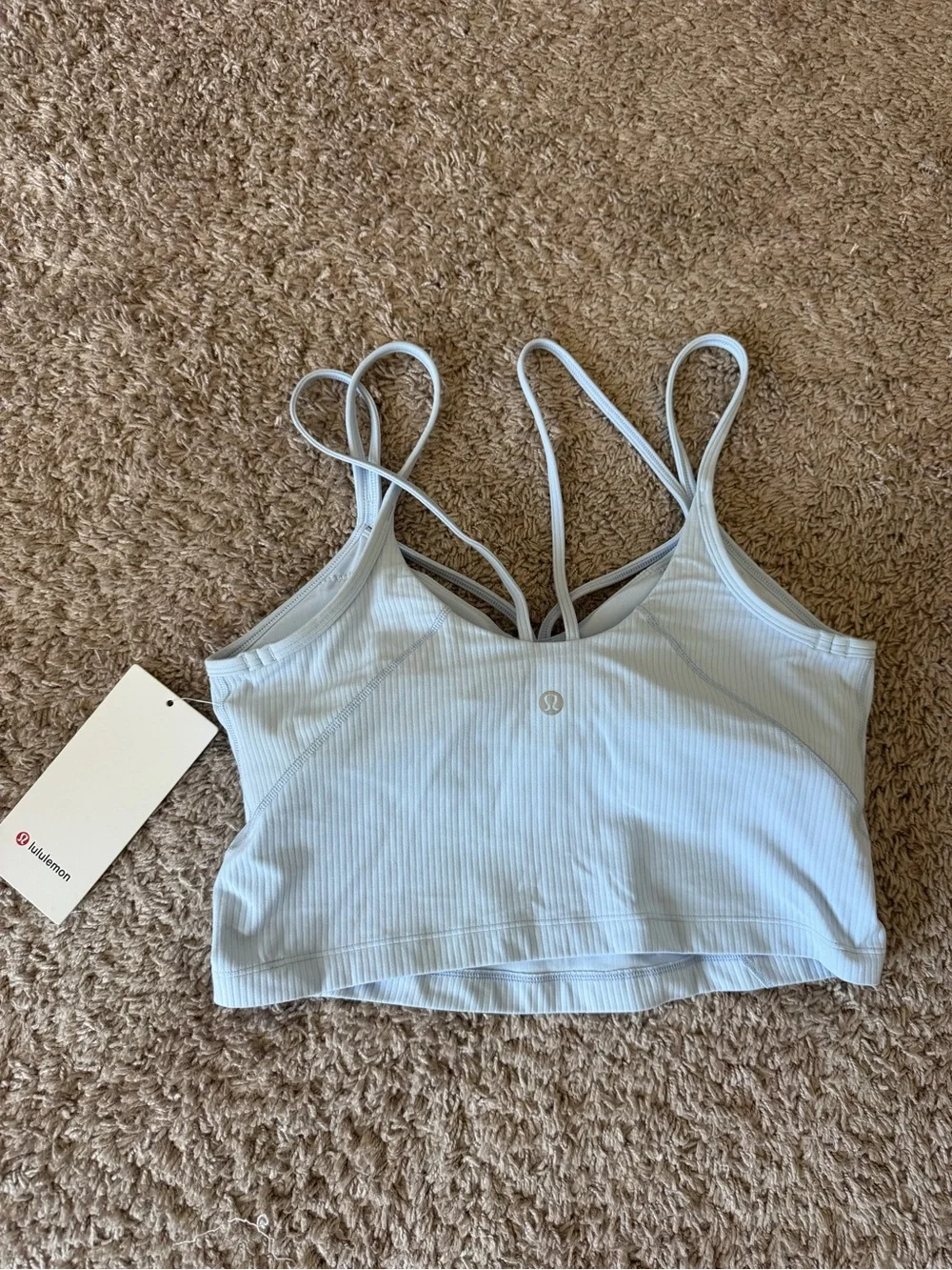 NWT Lululemon Align Strappy Ribbed Tank Top A/B Cup - Size 8 Windmill Light Blue